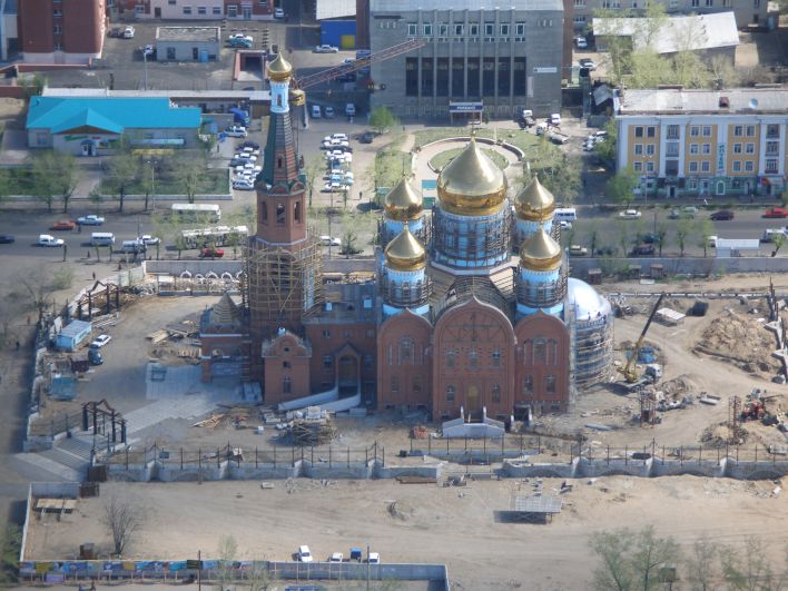 Церковь Чита возле вокзала для фотошопа