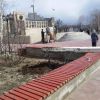 Два столба упали на площади Труда на КСК в Чите